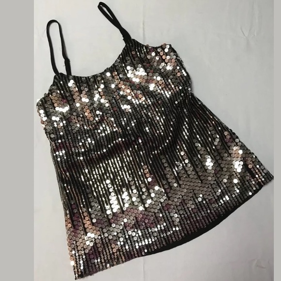 💕SOLD💕Rue 21 Black Fashion Sequined Tank Top - Picture 5 of 7